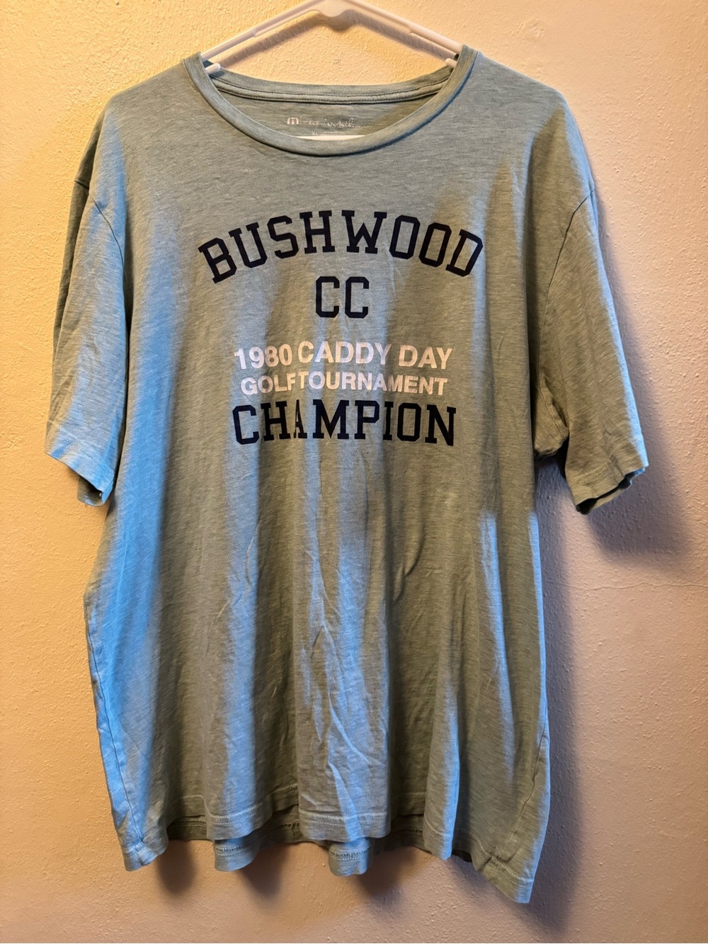 TravisMathew Bushwood CC Caddy Day Champion Graphic Heathered Green Size XL